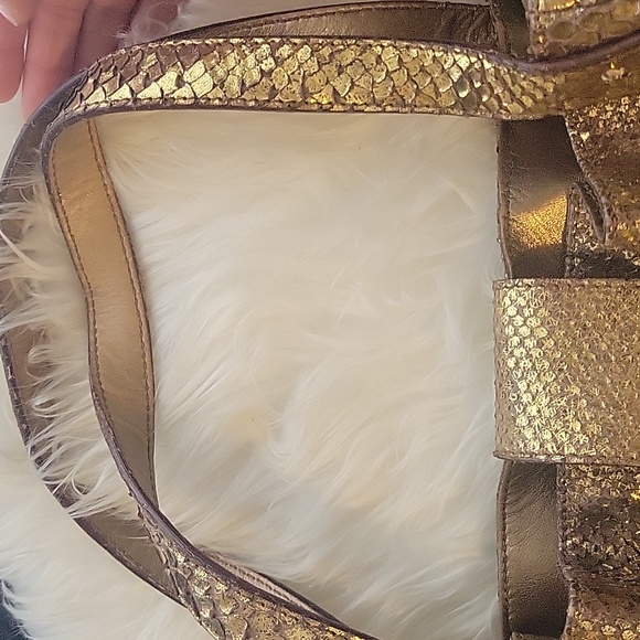 Gold Jimmy Choo python bag - Picture 3 of 6